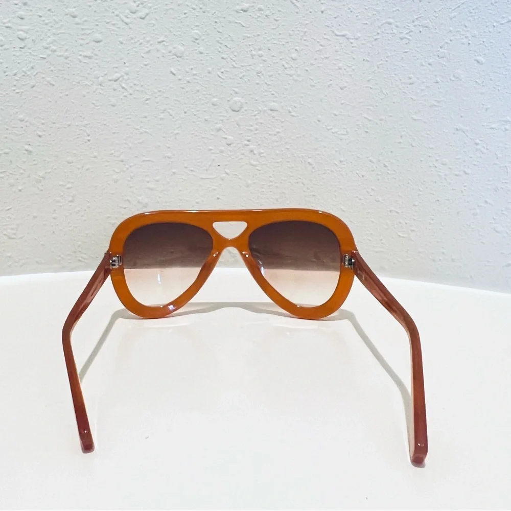Derek Lam Charlotte Amber Women’s Plastic 54 mm Sunglasses NIB